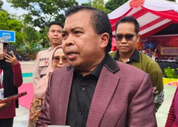 Wakil Wali Kota Bontang Agus Haris saat diwawancarai awak media soal ASN